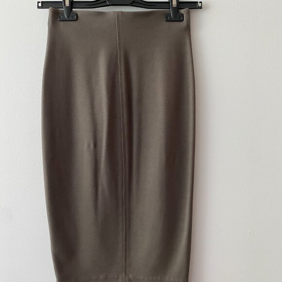 Aritzia Wilfred High Waist Stretch Mauve Grey Pencil Skirt XS - Picture 6 of 7